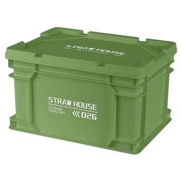HOUSE 好室喵 探險家收納盒 附蓋 大(40.7 x 30.9 x 24.5cm)  1組  綠色