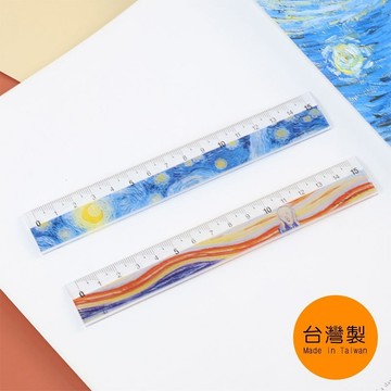 台灣製 珠友 GA-12213 溝引尺/直尺/測量尺/塑膠/製圖-15cm 好好逛文具小舖