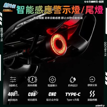 台灣現貨🏍自行車尾燈 智能感應剎車燈 自行車燈 煞車燈 公路車夜騎燈 山地車充電 警示燈 騎行裝備 腳踏車尾燈 車尾燈
