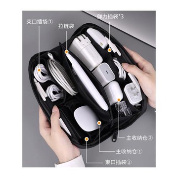 數碼收納包數據線充電寶移動電源保護包旅行出差便攜大容量化妝包