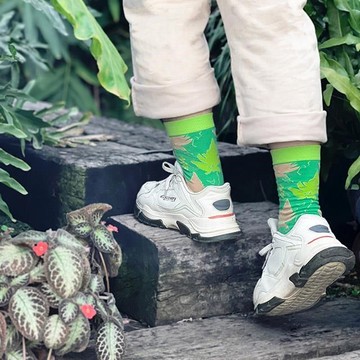 蕨織緹花中筒襪2.0 - 過溝菜蕨 22~26cm