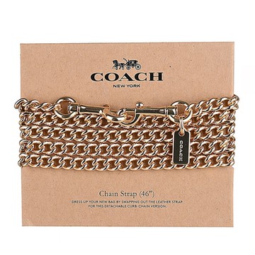 COACH 包包金屬鍊帶(金)