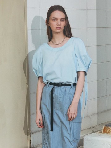Ribbon Puff Blouse (JWBLPE0100)