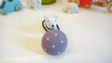 手感布包釦髮束 - 紫水玉