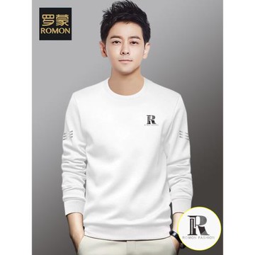 羅蒙冬季加絨衛衣男加厚2025新款春秋圓領長袖t恤內搭打底衫上衣