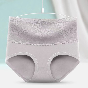 【Maggie+】立體包臀純棉中腰緹花提臀純棉女用內褲-灰色