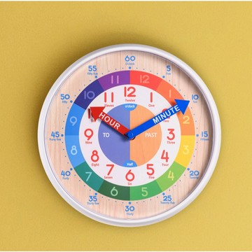 東方彩虹兒童學習掛鐘 25 厘米