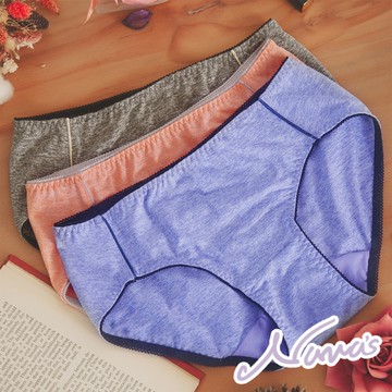 【露娜斯】青漾麻花。舒適貼身三角內褲【黑/紫/澄】台灣製P306