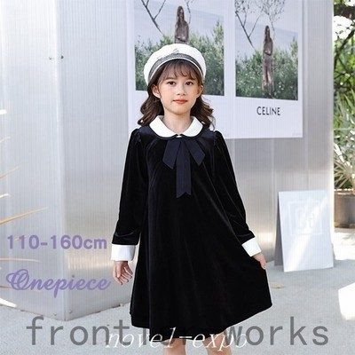 ワンピース子ども服ドレス白襟付きおしゃれ可愛いフォーマル女の子キッズ子供服結婚式入学式卒業式小学校女子発表会長袖春秋 通販 Lineポイント最大get Lineショッピング