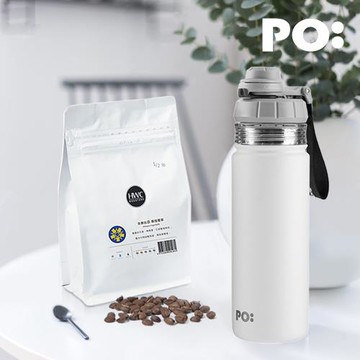 【PO:Selected】丹麥POx黑沃耶加雪菲咖啡二件組(醇泡保溫杯-共2色)