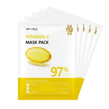 【韓國SkinCheck】維生素C淨白無瑕面膜10入(片裝出貨)