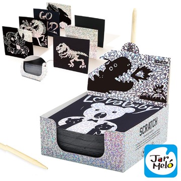 【JarMelo 原創美玩】創意便籤-亮銀刮畫組 JA91395