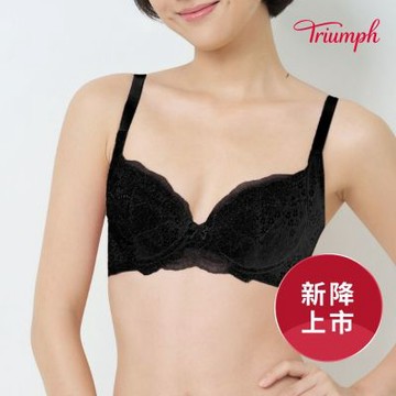 黛安芬-立體美綻系列 全罩鋼圈內衣 B-E 簡約黑