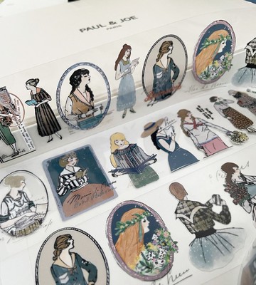 5公分 女孩 PET膠帶 / 帶離型紙 亮面透明 #32