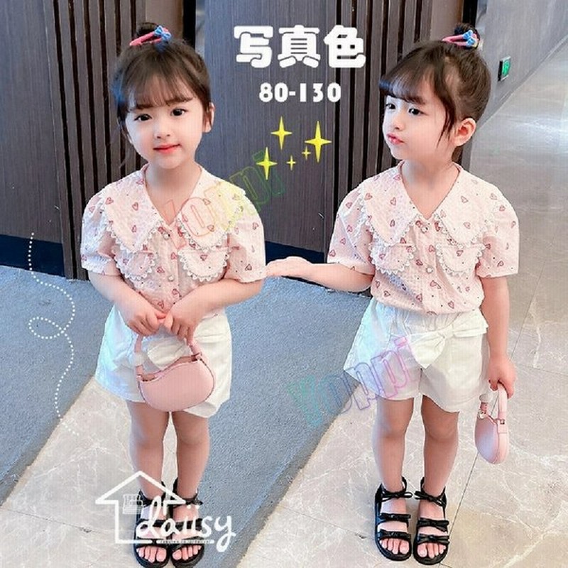 子供服 女の子 オシャレ 可愛い 韓国風 キッズ服 2点上下セット フリル Tシャツ トップス ショートパンツ ガールズ カジュアル 洋服 普段着 通園 通学 春 夏 通販 Lineポイント最大0 5 Get Lineショッピング
