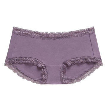 棉感蕾絲小褲~香榭紫蘭-深紫