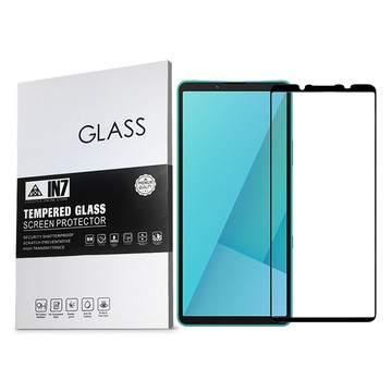 IN7 Sony Xperia 10 VII 七代 (6.1吋) 高清 高透光2.5D滿版9H鋼化玻璃保護貼 疏油疏水 鋼化膜-黑色