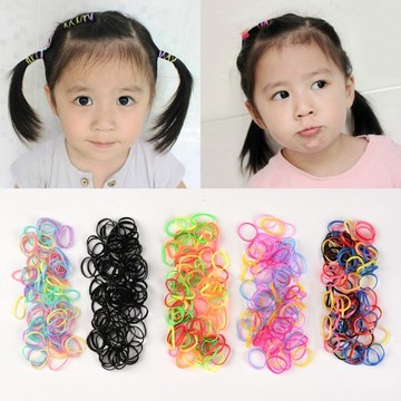 MC091 愛心彩虹髮圈組 兒童髮圈 一次性 髮圈橡皮筋