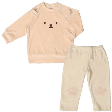 akachan honpo - 長袖軟綿彈性家居服-粉紅色