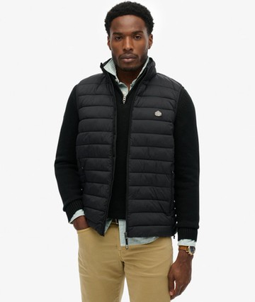 Superdry Men's Fuji Lite Padded Gilet Black Size: Xxxl