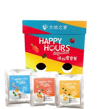 【大地之愛HAPPY HOURS】小寶寶粥禮盒150gX10包咕咕雞/鮮鮭魚/茄茄牛/愛小豬/吻仔魚
