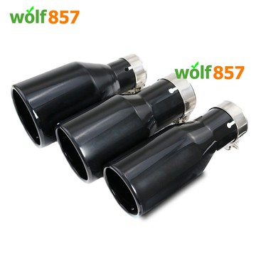 平口 包邊 黑鈦不鏽鋼尾飾管 汽車改裝 排氣管 圓邊 直上 可焊接 燒焊 長度200mm