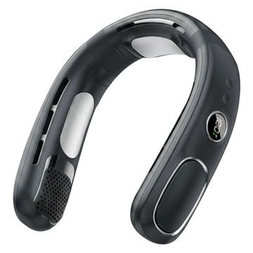 Kyhome 冰瓷半導體無葉掛脖風扇/LED數顯製冷風扇  黑色  N90