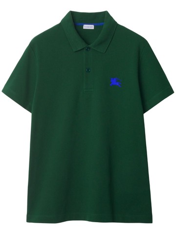 Burberry - logo-embroidered cotton polo shirt - men - Cotton/Polyester/Mother of Pearl - XXXL - Green