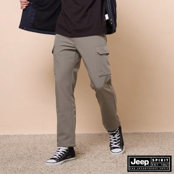 JEEP 男裝 城市冒險休閒工裝褲-灰色