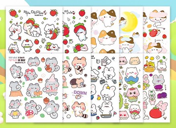 engkko 1~20 韓國可愛日記貼紙動物 (honne_cute)