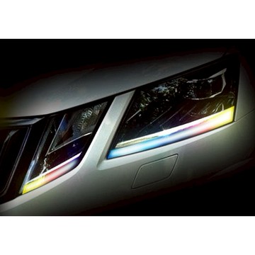 小馬汽車工坊_SKODA_Octavia_RS_MK3.5_2021年前_7彩透明車燈眉_DIY燈眉貼