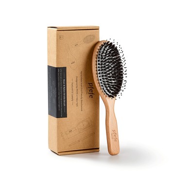 pfefe 氣墊豬鬃順髮梳 平衡油脂 降低拉扯 一梳即順