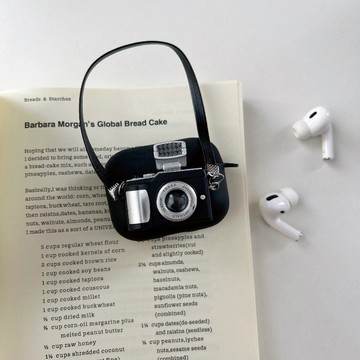 咔嚓發光復古照相 復古ins風 創意 手繩 適用於AirPods 1 2 3 4 耳機保護套 Pro 3 2 1 耳機殼
