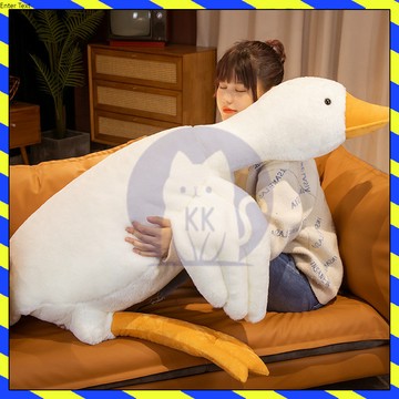 【KK好物】大白鵝抱枕 白鵝抱枕 天鵝抱枕 大白鵝娃娃 天鵝娃娃 長抱枕 夾腳枕 陪睡抱枕 大玩偶 交換禮物 趴睡大白鵝
