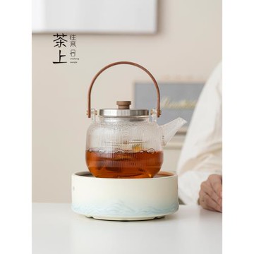 圍爐煮茶家用室內小型茶水分離電陶爐套裝耐高溫玻璃養生壺煮茶壺