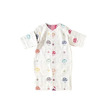 Hoppetta 日本 蘑菇六層紗可拆袖成長型睡袍