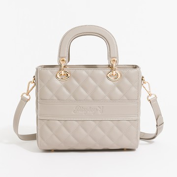 PLAYBOY - 大手提包附長背帶  Loving heart系列 - 灰色