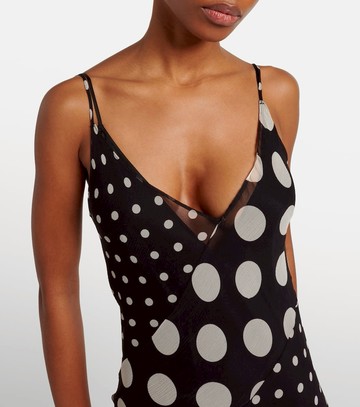 Nina Ricci Polka-dot silk maxi dress