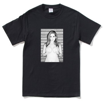 Finger Flip Tits 短袖T恤 黑色 (現貨) 中指女孩相片潮T趣味幽默班服團體服活動尾牙社團