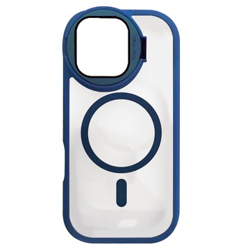 bebehome iPhone 17 翻蓋式鏡頭支架磁吸手機殼 支援MagSafe  藍色