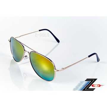 【視鼎Z-POLS兒童流行款】 複刻版時尚設計 頂級抗UV400防爆PC片 金屬太陽眼鏡(紅彩款)