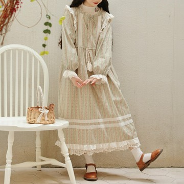 田園風碎花洋裝243837