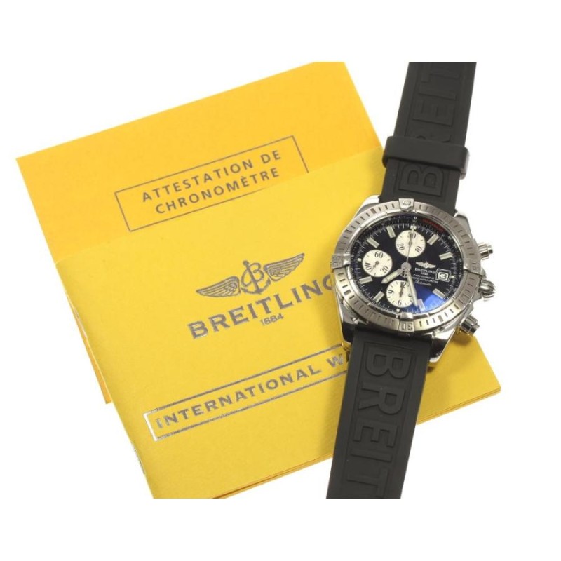 BREITLING】ブライトリング クロノマットエボリューション A13356 自動巻き ラバーベルト メンズ【ev05】 | LINEブランドカタログ