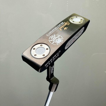 高爾夫球桿 正品 穩定手感好 骷髏頭 皇冠條形黑色一字推桿GOLF