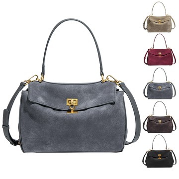 SPRING-麂皮托特包肩背包大容量手提腋下包輕奢麂皮百搭凱莉包-多色