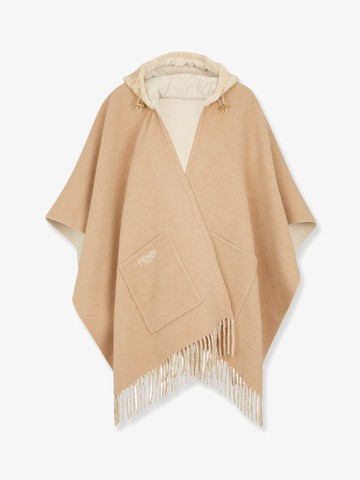 Double cashmere and wool poncho - FENDI - gender_Woman
