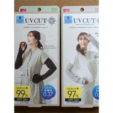 日本防曬冰絲袖套女夏季戶外出游寬松透氣防紫外線騎行護手臂冰袖