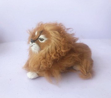 動物模型玩具 仿真獅子 真皮毛手工產品 攝影道具認知玩具