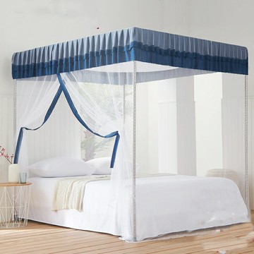 2022年新款蚊帳家用夏天落地支架固定方便拆洗免安裝老式款吊頂式