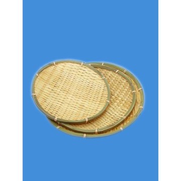 日式竹制品餐具手付盆料理手工喬麥面盤純人工竹編籃燒鳥專用串盤